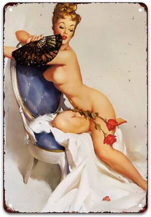 1950s Vintage Porn Nude Girls - Vintage Style Metal Signs,1950s Retro Pinup Girl Tin Sign,Sexy Nude Art  Women Poster Funny Bathroom Quotes Wall Decor,Girls & Rose Decorations For  Home Garage Man Cave Cafes Kitchen Bars Pubs 12x8 Inch :