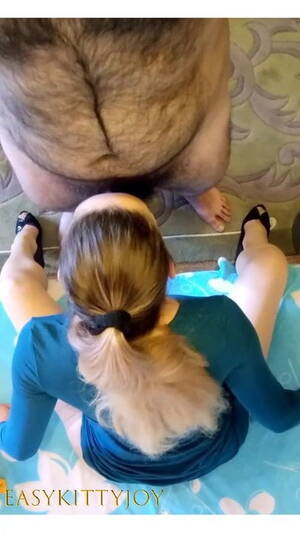 Dress Blowjob Heels - Easykittyjoy. Wife gives blowjob in dress, tights and heels | xHamster