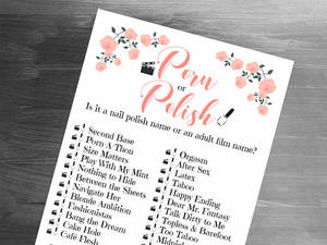 dirty party games - Porn or Polish Game, Bachelorette Games, Bachelorette Party Game, Porn or  Polish, Porn or Polish Printable Game, Instant Download PDF