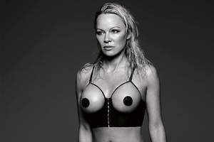 black huge nipple pamela anderson - Pam looking raunchy in the new erotic magazine The Amorist