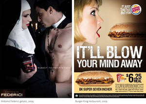 Burger King Sexual Ad - In the last decade, sexual boundaries continue to be pushed. From American  Apparel encouraging shoppers to 'google' a porn star modeling their socks,  ...