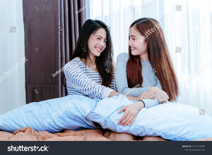 Asian Lesbian Porn Asian - Happy Same Sex Asian Lesbian Couple Foto de stock 1312519268 | Shutterstock