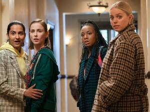 drunk girl at frat party - The Sex Lives of College Girls review â€“ this comedy's spectacular chemistry  makes it the modern-day Friends | Television & radio | The Guardian