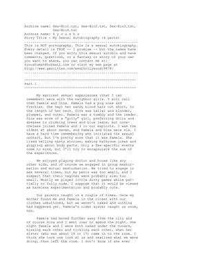 geocities nudist - SOLUTION: My sexual autobiography - Studypool