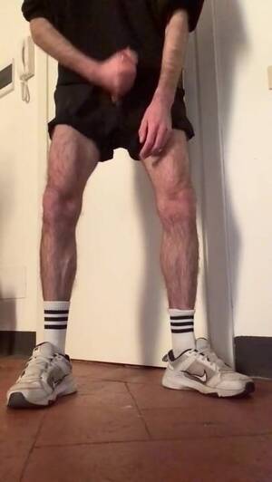 legs for white man - Shaggy lad in sneakers and white socks jerks off and shows his legs watch  online
