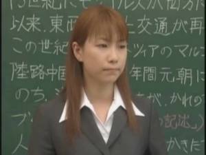 japanese teacher bukkake - A slurps Japanese spit-filled teacher bukkake