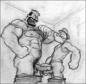 bluto cartoon nude - Gay Popeye Cartoon | Gay Fetish XXX