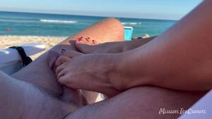 beach footjob - MssionIceCream - Public Beach Footjob