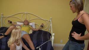 britney brooks feet - Tied up blonde Britney Brooks is tickled by two cruel girls - FootPorno.com