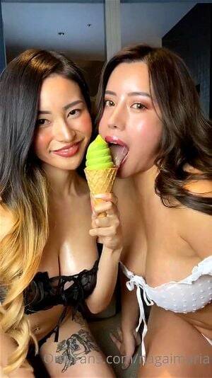 asian cone sex - Watch Rae Lil Black - 2 Girls, Icecream, Asian Porn - SpankBang