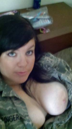 Military Nude Army Women Blowjob - Another nude selfie coming from the US army â€“ this time of a busty military  wife who loves sexting her husband while he's on rotation somewhere!