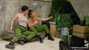 Military Uniform Porn Lesbian - Lesbians share some good army night together playing lesbian - Hell Moms