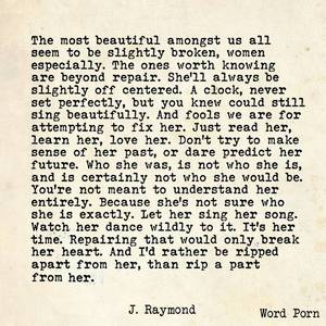 Broken Women Porn - Wise words