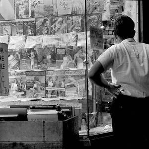 black nudists magazines - Times Square newsstand, 1968, one year after the Supreme Court lifted a ban  on nude pictures, allowing the United States to begin importing Danish nudist  magazines. The Court noted that â€œthe prurient