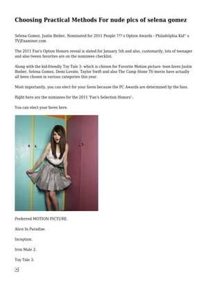Big Ass Lesbian Selena Gomez - Choosing Practical Methods For nude pics of selena gomez | PDF