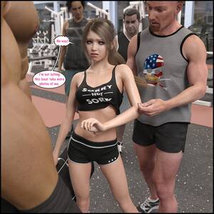 creepy 3d toons xxx - Natasha's workout: Can you give me some space? Back off you creepy old man