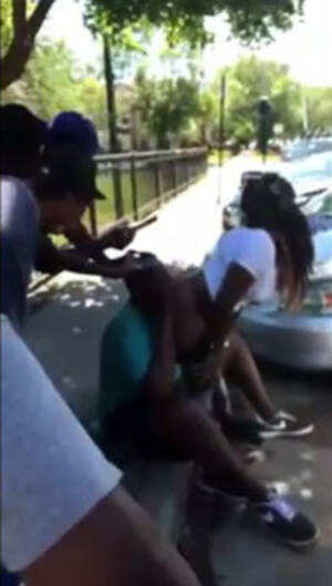 black ghetto whores in public - Black ghetto slut gets pussy licked in public