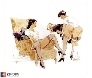 German Enema - Drawn Porn Art 14 - Enema trio by German (two) for crzs