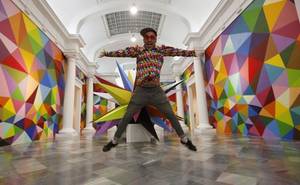 eskimo nude toons - El artista urbano Okuda San Miguel, en la sala Ferreres del Centro del  Carmen pintada