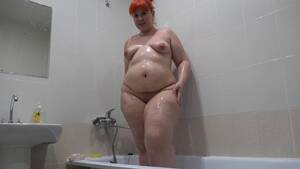 fat hairy pussy bathroom - Fat milf with a gorgeous ass can not calmly wash in the bath. Mature BBW  fucked her hairy pussy again with a bottle. PAWG. Home fetish masturbation  in the shower. Amateur close-up.