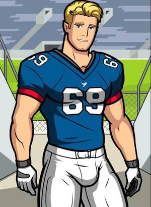 american football cartoon porn - gay-erotic-art: men-in-art: The Quarterback And now the â€œArt of Footballâ€.  This is where we celebrate football, football players and the artists who  homoeroticize the sport in drawings, paintings and photographs.For the  entire