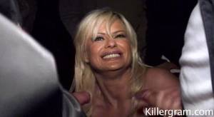 group blowjob load cuk - British Milf Karen gives outdoor group blowjob