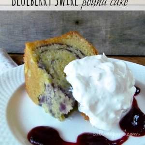Cake Punch Porn - Blueberry Swirl Pound Cake with Lemon Glaze