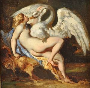 mythology erotica - Gericault, Leda and the Swan