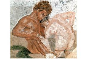 Gay Viking Orgy - Wall painting from The House of the Faun, built during the 2nd century BC in