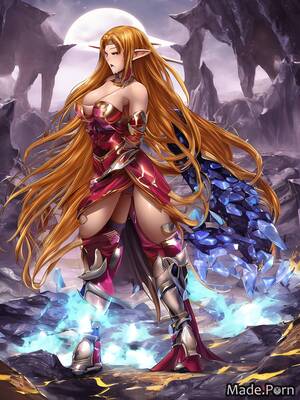 Fantasy Mythology Anime Porn - Porn image of futanari fantasy armor vivid ginger skinny big cock purple  created by AI