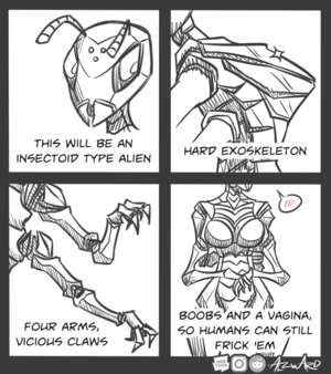 Aliens Comic Sexy Girls - Designing aliens : r/comics