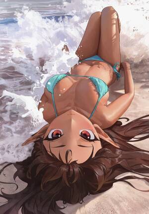 beach girl cute hentai - A cute swimsuit, the summer sun, and a bit of sand by the sea... What else  could a girl need? free hentai porno, xxx comics, rule34 nude art at  HentaiLib.net