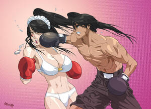 Minka Porn Boxing - Rule 34 - 1boy 1girls black boxing gloves black gloves black hair black  shorts boxing boxing gloves boxing shorts breasts cleavage female  female/male fight fighting gloves humeco juan long hair male maledom