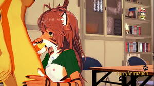 Japanese Yiff Porn - Furry Futanari Hentai 3D - Dog Futanari and Tiger Girl blowjob and fucked  with creampie - Anime Manga Japanese Yiff Cartoon Porn - Hentai Lab
