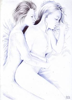 lesbian girls sleeping nude - Two lesbian girls sleeping together T-Shirt by Chirila Corina - Pixels