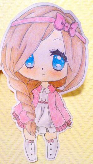 Cute Chibi Anime Girls Porn - Kawaii chibi girl with long curly hair