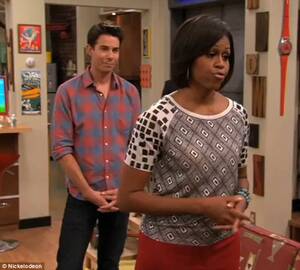 Michelle Obama Porn - Michelle Obama appears on iCarly and shows off her dance moves | Daily Mail  Online