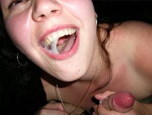 gf cum in mouth - my gf gets her mouth full of cum and swallows