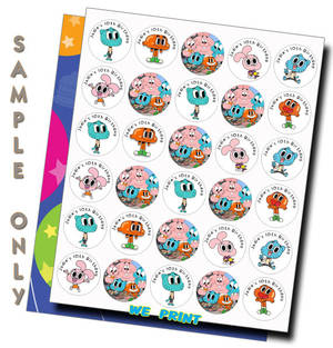 Dolly The Amazing World Of Gumball Porn - 60 ct AMAZING WORLD of Gumball personalized by TooPrettyPersonal