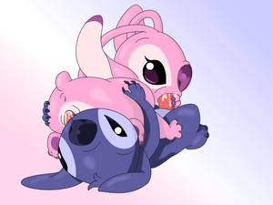 Angel And Stitch - 69_position alien angel_(lilo_and_stitch) animal_genitalia anus claws cum  disney duo experiment_(species)