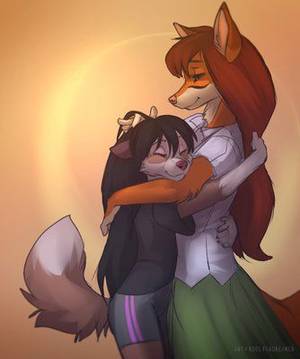 Mother Furry - Momma and baby furries