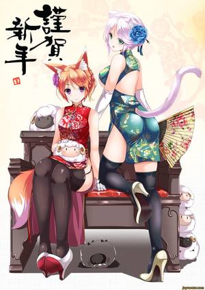 Anime Chinese Dress Porn - Nekomimi Kitsune Chinese Traditional Dress By Fatke