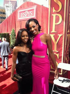 Cari Champion Celebrity Porn Tape - via ESPNImages: Cari Champion and Gabrielle Douglass winning the #ESPYs red  carpet together pic