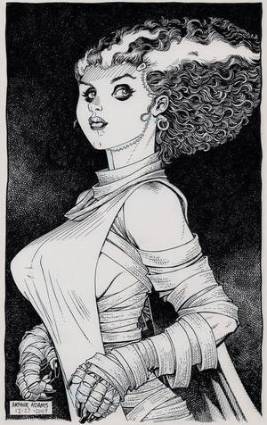 Frankenstein Bride Cartoon Porn - A bold and beautiful Bride, by comic book artist Arthur Adams.