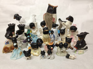 Barn Sex Bdsm - Ceramic figurines in leather BDSM masks