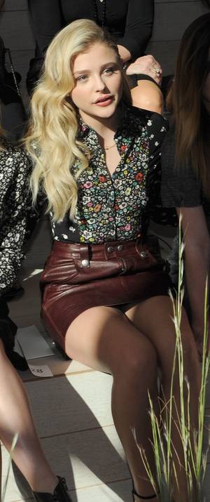 new york city upskirt - Hot Girl Chloe Grace Moretz attends the Coach presentation during Spring  2016 New York Fashion Week on September 2015 in New York City.