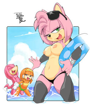 Furry Porn Amy Rose Big - Hentai Topless - 1boy 2 girls ambiguous penetration amy rose anthro big  breasts bikini bikini - Hentai Pictures