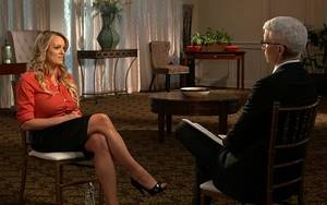 Amanda Banks Porn Star - This image released by CBS News shows Stormy Daniels, left, during an  interview with