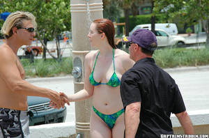 Bikini Redhead Anal Porn - Cute pale skinned redhead chick in sexy bikini gets tag teamed on a yacht