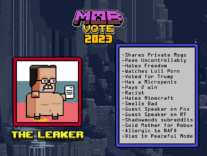 Minecraft Mob Porn - Mob Vote 2023: The Leaker : r/MinecraftMemes